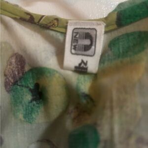 New York & Company Green Patterned vintage Top